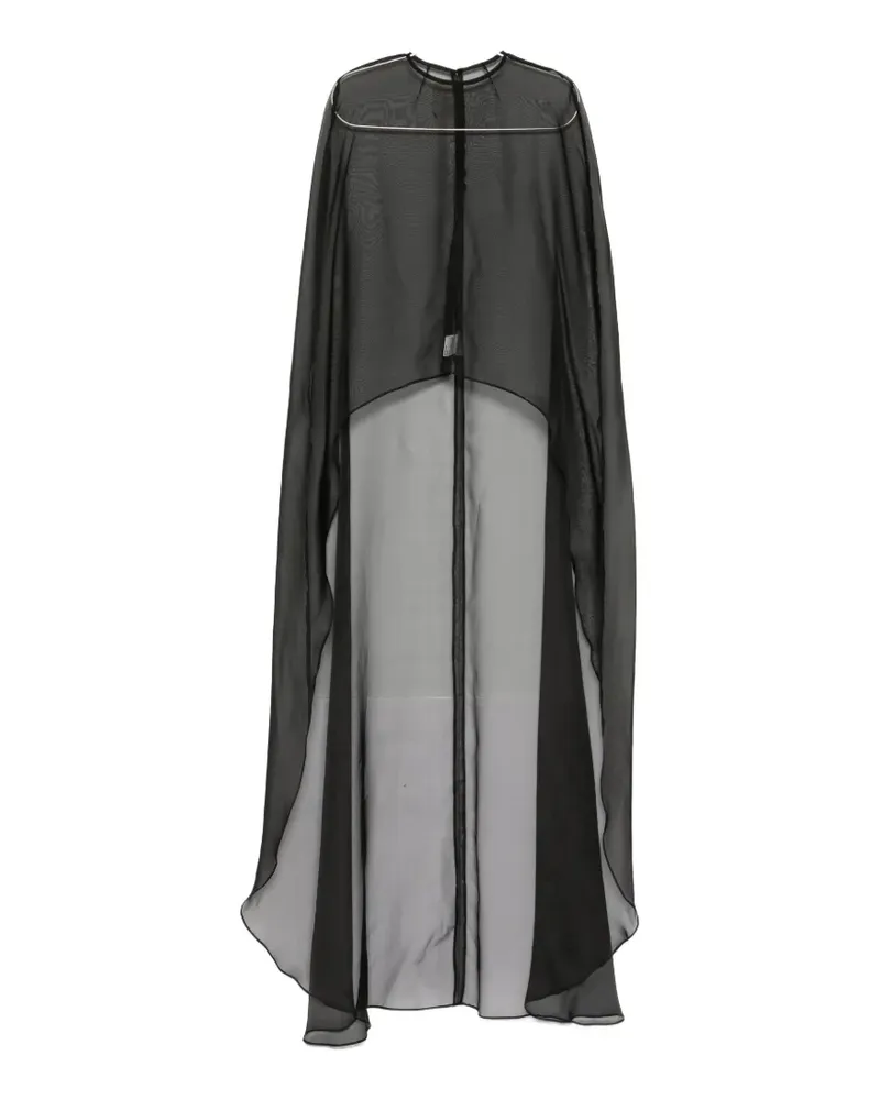Isabel Sanchís Cape aus Organza - Schwarz Schwarz