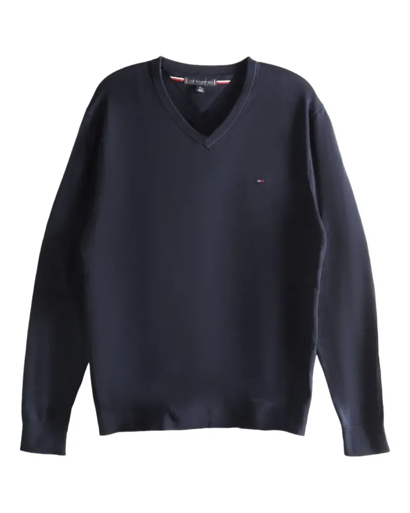 Tommy Hilfiger MW14745DW5 Pullover mit V-Ausschnitt - Blau Blau