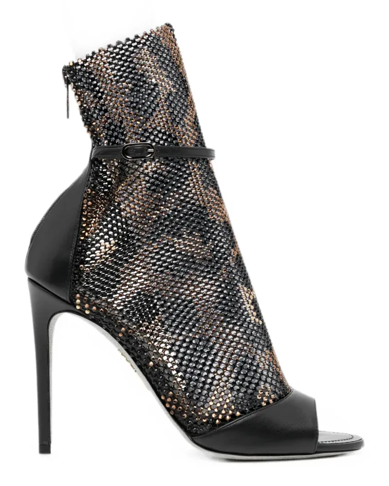 René Caovilla 105mm Galaxia leopard-print sandals - Schwarz Schwarz