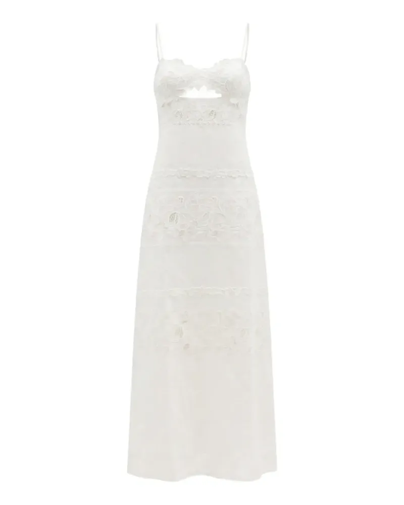 Ermanno Scervino floral-lace cut-out maxi dress - Weiß Weiß