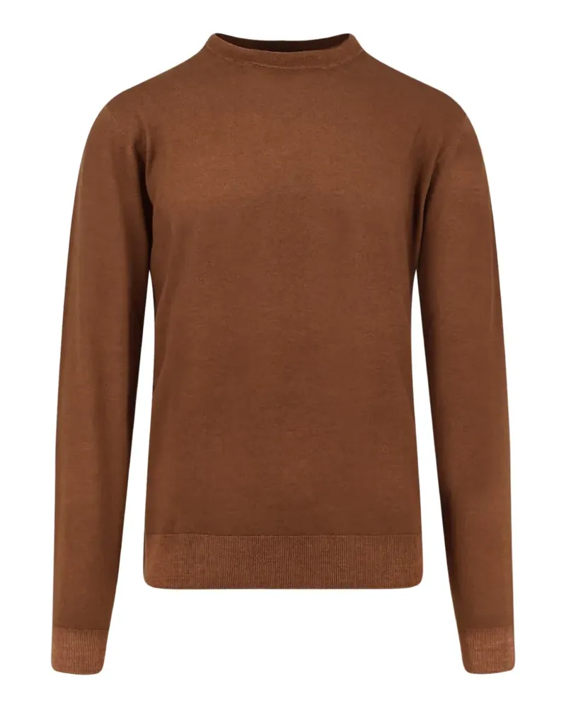 Corneliani Gerippter Pullover mit rundem Ausschnitt - Braun Braun