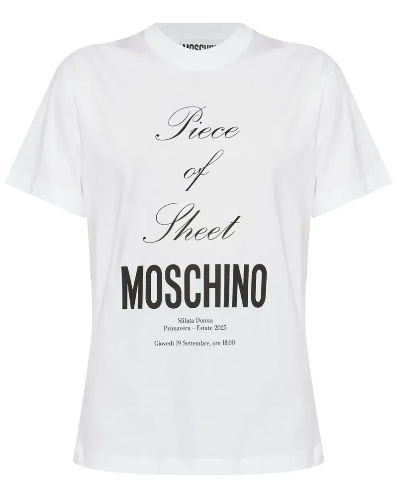 Moschino T-Shirt mit Slogan-Print - Weiß Weiß