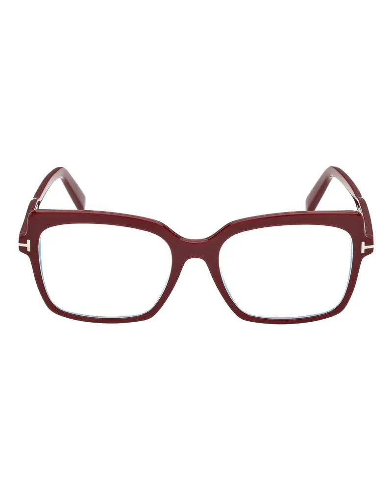 Tom Ford T-logo square-frame glasses - Rot Rot