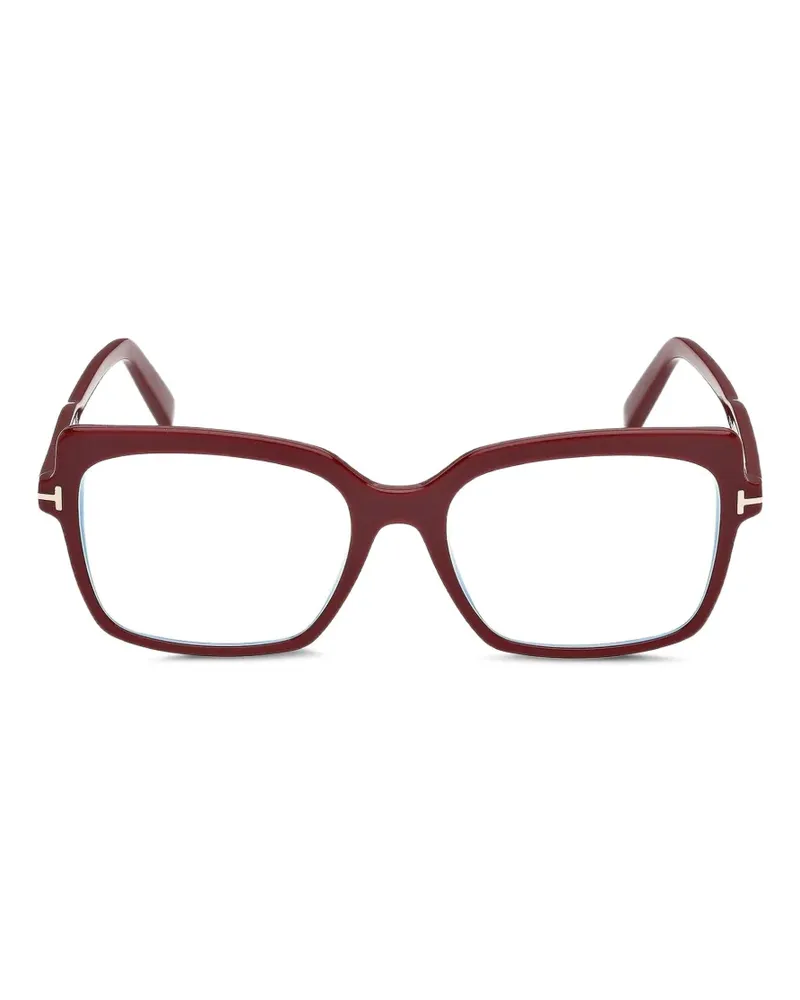 Tom Ford T-logo square-frame glasses - Rot Rot