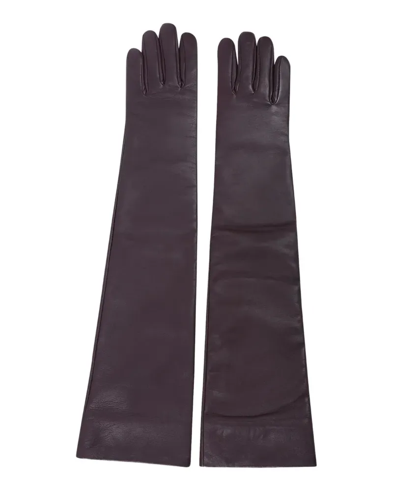 FRANKIE Shop Veneto Lederhandschuhe - Violett Violett