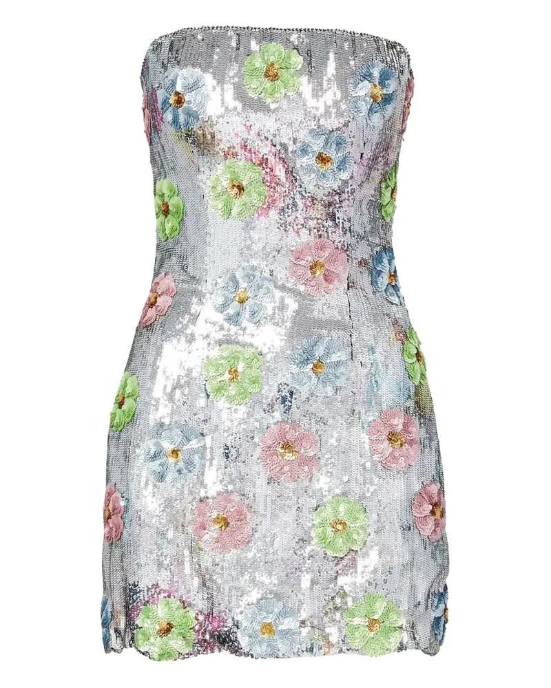 Brandon Maxwell The Esme sequined mini dress - Silber Silber