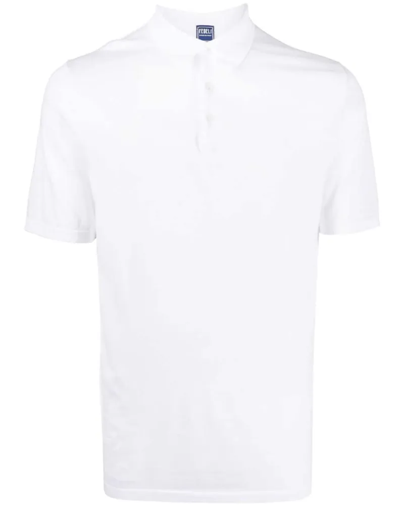 Fedeli Klassisches Poloshirt Weiß