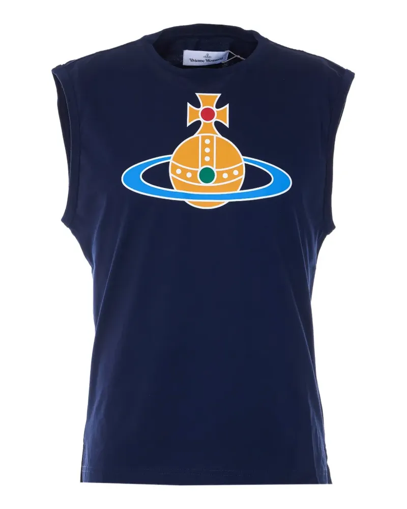 Vivienne Westwood oversized orb T-shirt - Blau Blau
