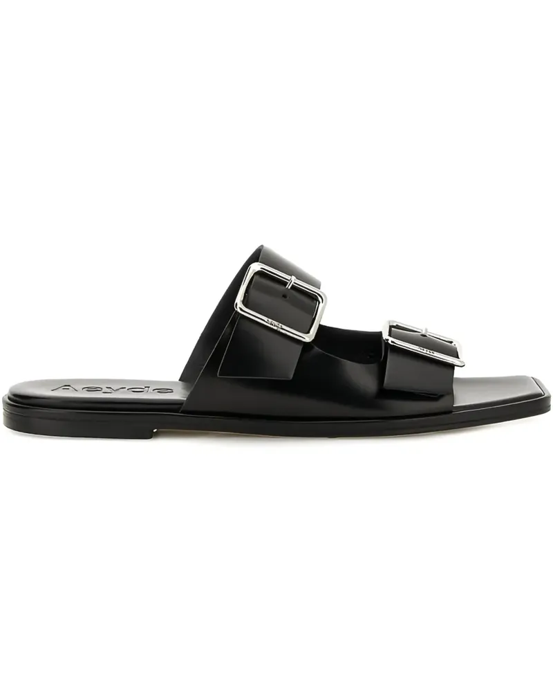 aeyde Tonya Sandalen mit doppelter Schnalle - Schwarz Schwarz