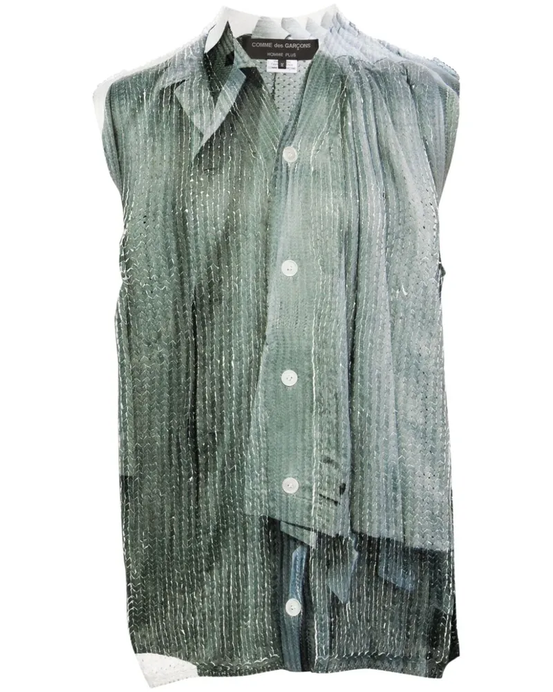 Comme des Garçons Weste mit abstraktem Print - Grün Grün