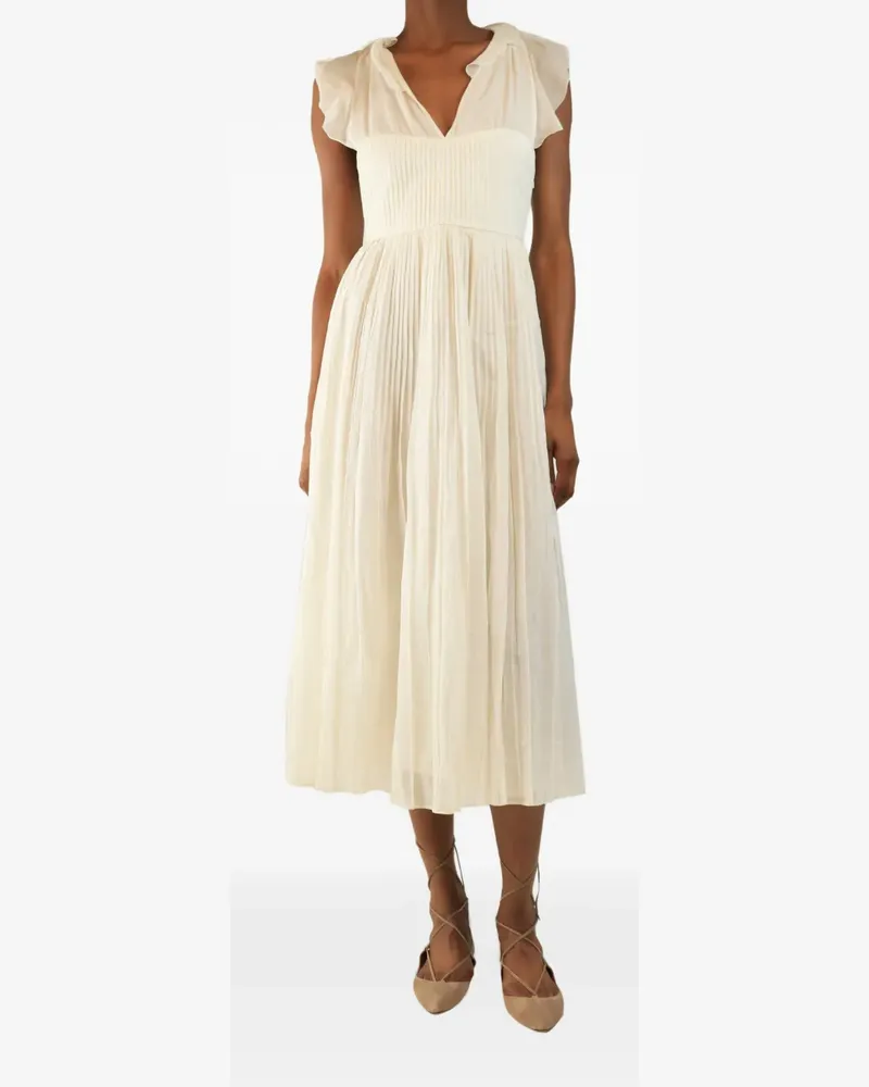 N° 21 pleated midi dress - Nude Nude