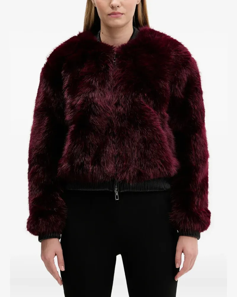Desigual Bomberjacke mit Faux Fur - Rot Rot