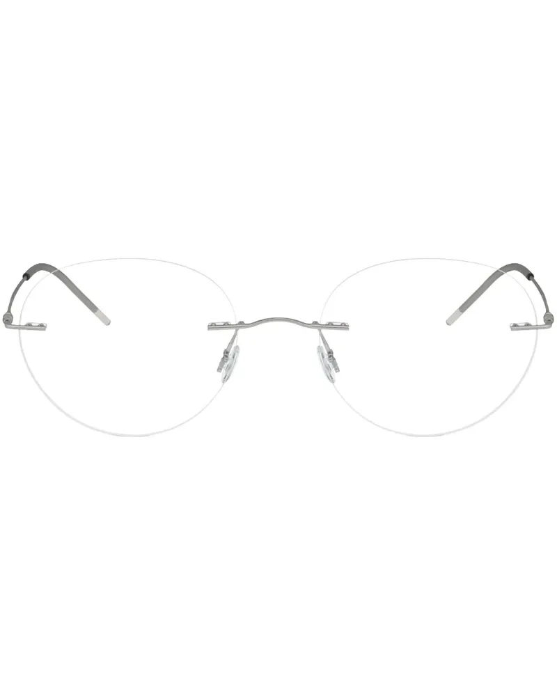 Giorgio Armani Rahmenlose Sonnenbrille mit runden Gläsern - Silber Silber