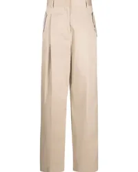 Lanvin Hose mit weitem Bein Nude