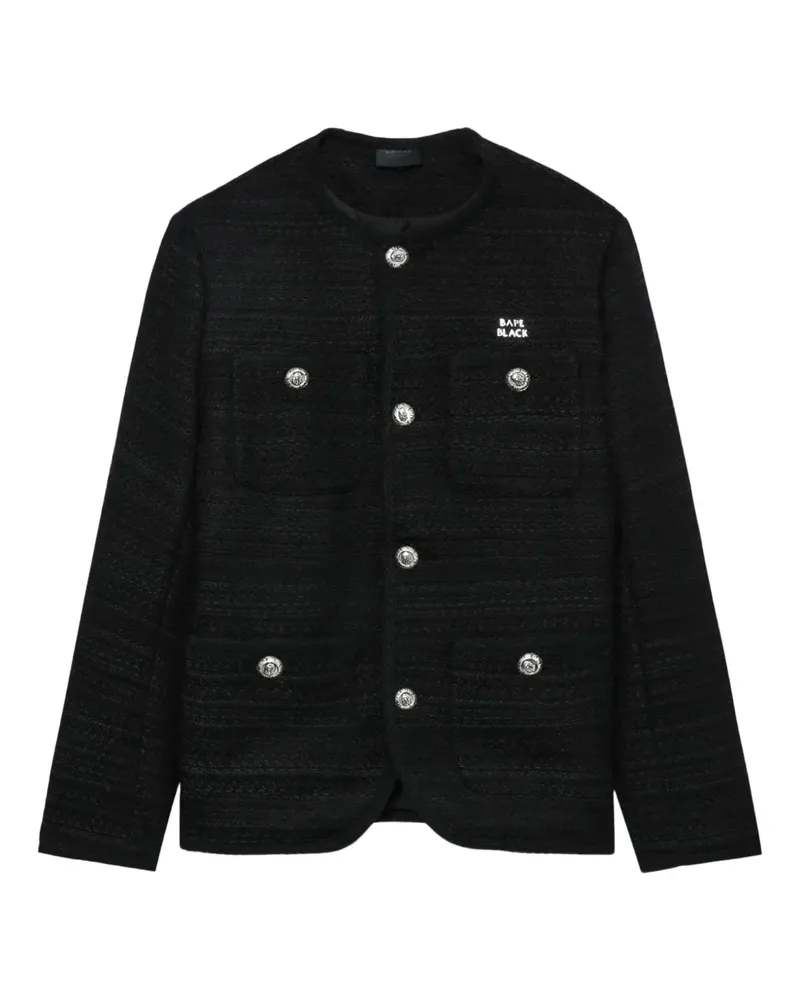 BAPE Geknöpfte Hemdjacke mit Rückendetail - Schwarz Schwarz