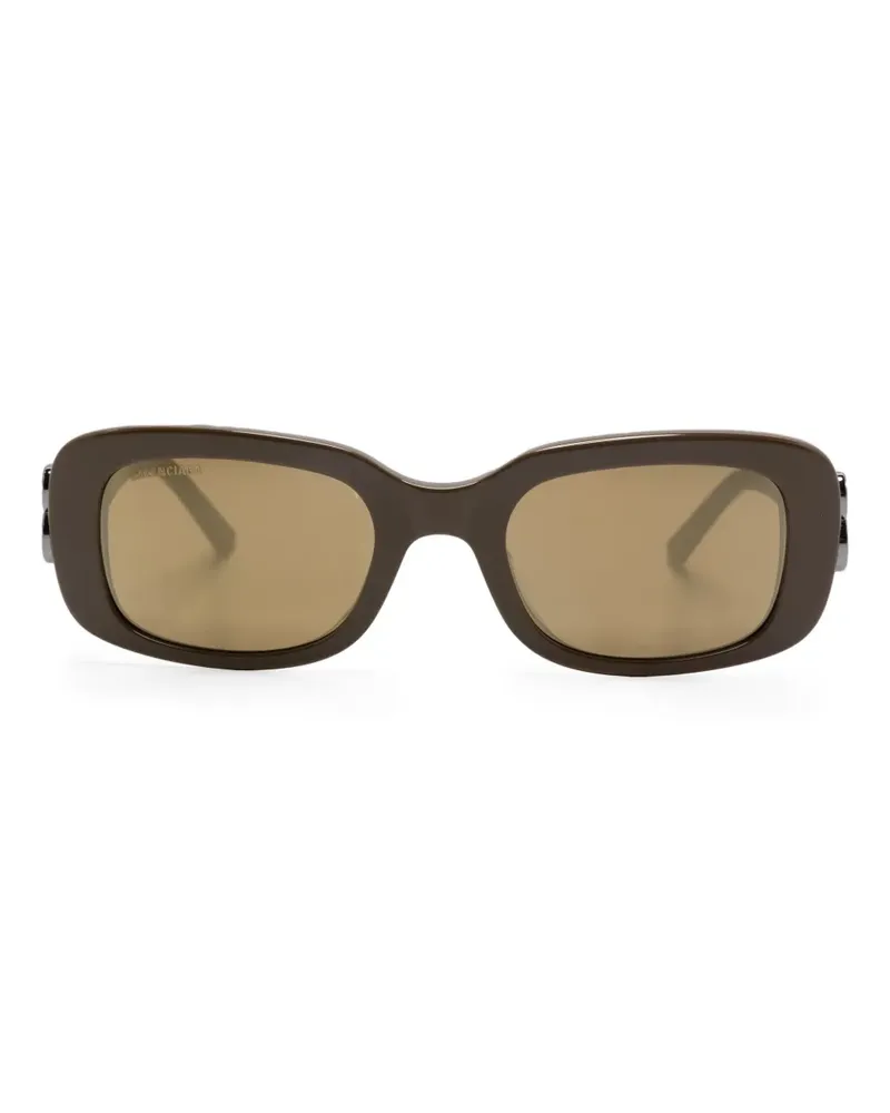 Balenciaga Everyday Sonnenbrille mit eckigem Gestell - Braun Braun