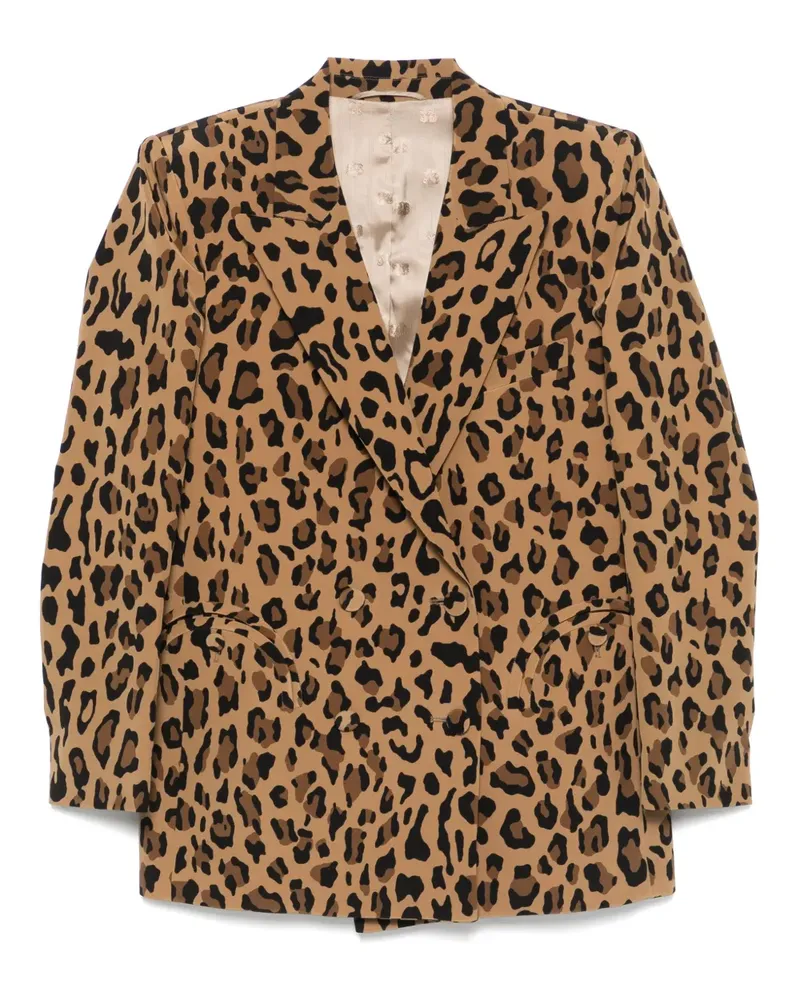 Blazé Milano Sakko mit Leoparden-Print - Braun Braun
