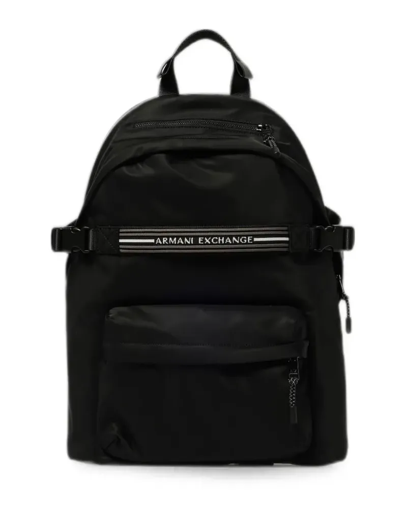 Emporio Armani logo-stripe backpack - Schwarz Schwarz