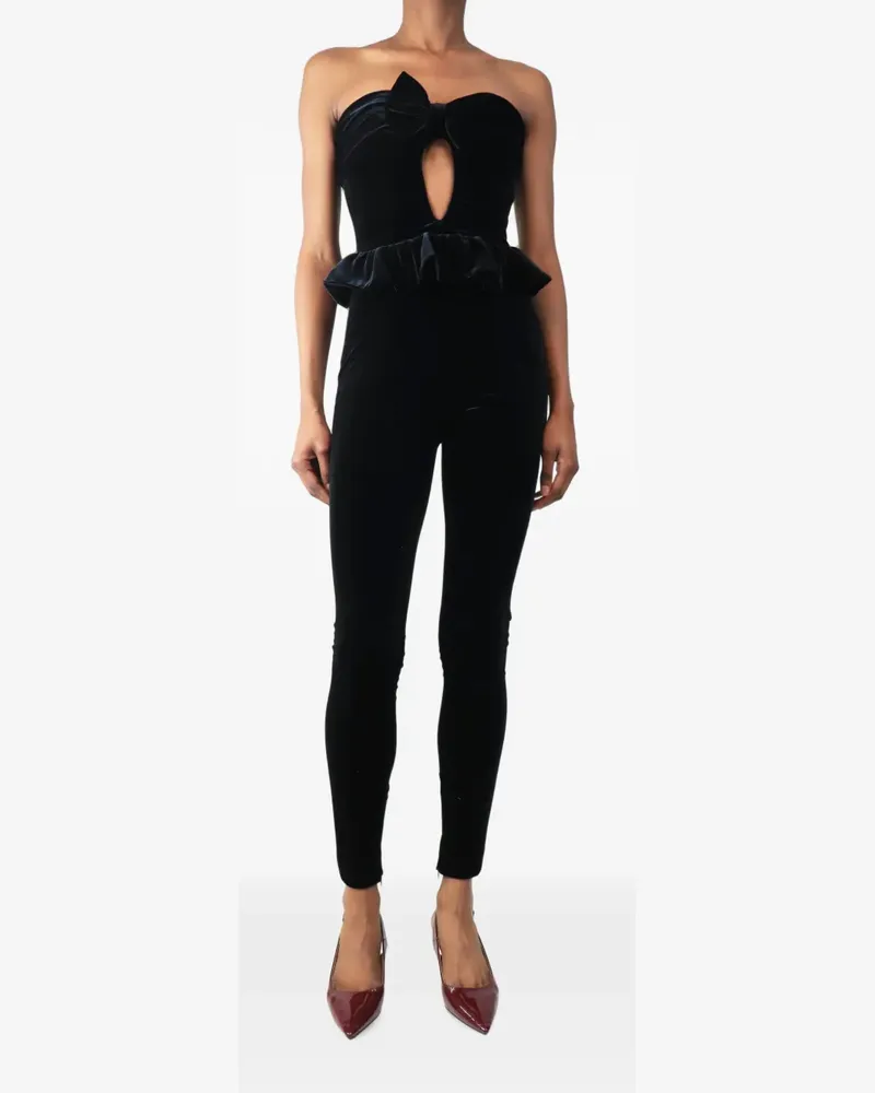 Alessandra Rich strapless jumpsuit - Schwarz Schwarz