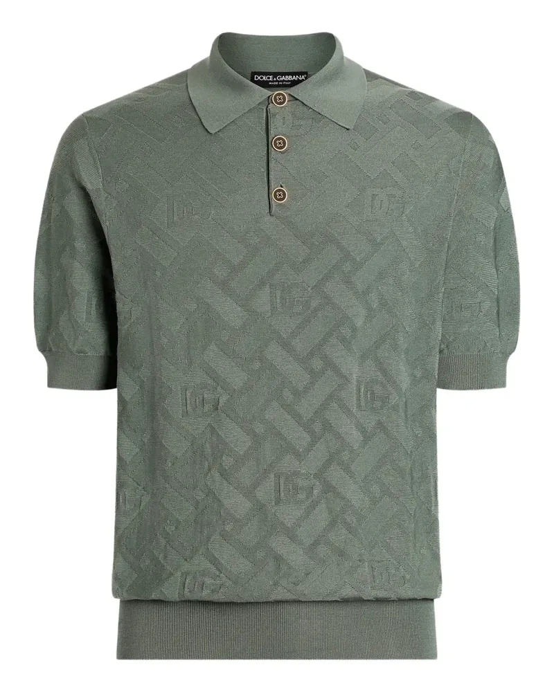 Dolce & Gabbana Poloshirt mit Knopfverschluss - Grau Grau