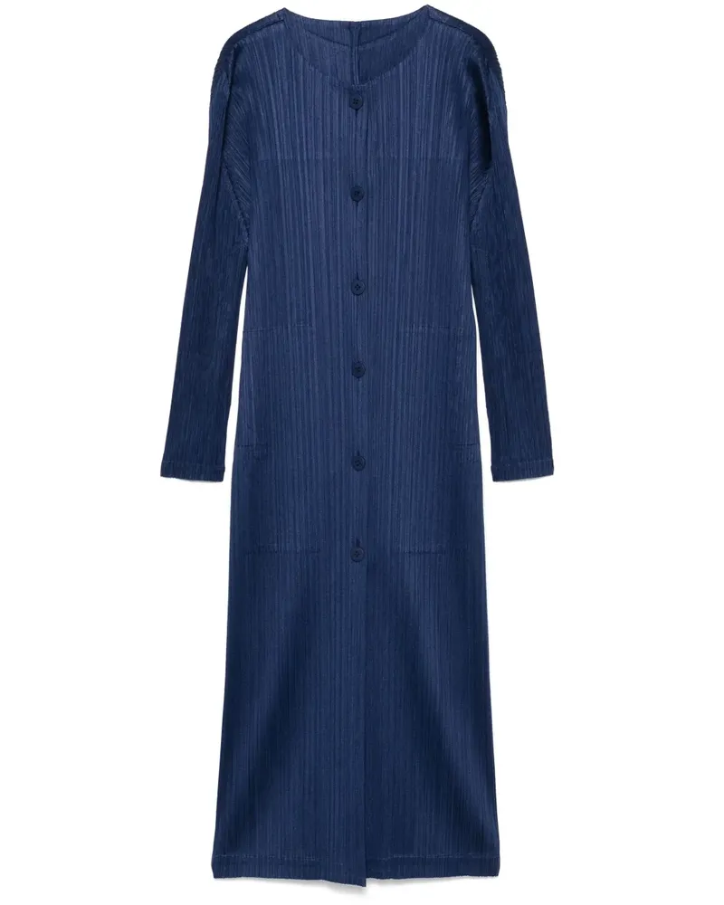 Issey Miyake Langärmeliges Kleid - Blau Blau