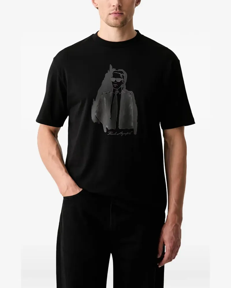 Karl Lagerfeld graphic-print T-shirt - Schwarz Schwarz