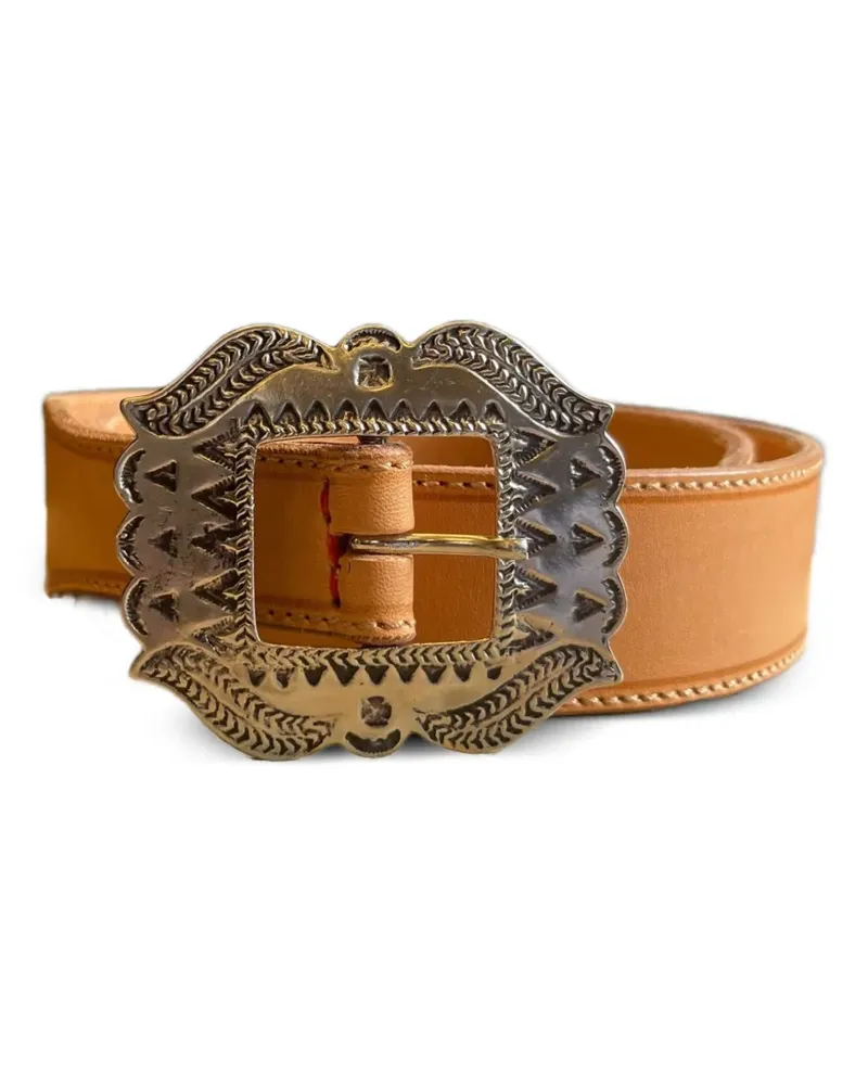 Fortela buckle calf leather belt - Braun Braun