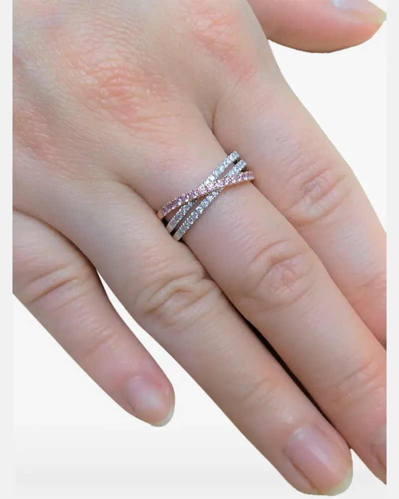 HYT Jewelry 18kt Weißgoldring mit Diamant - Silber Silber