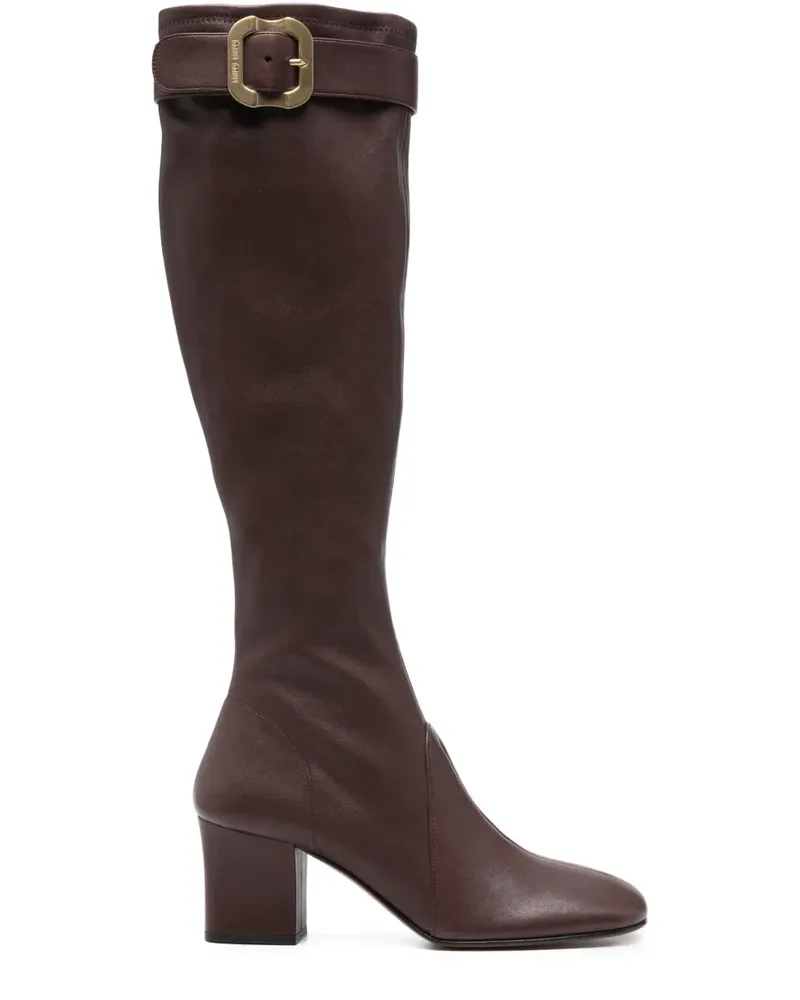 Miu Miu 65mm buckle boots - Braun Braun