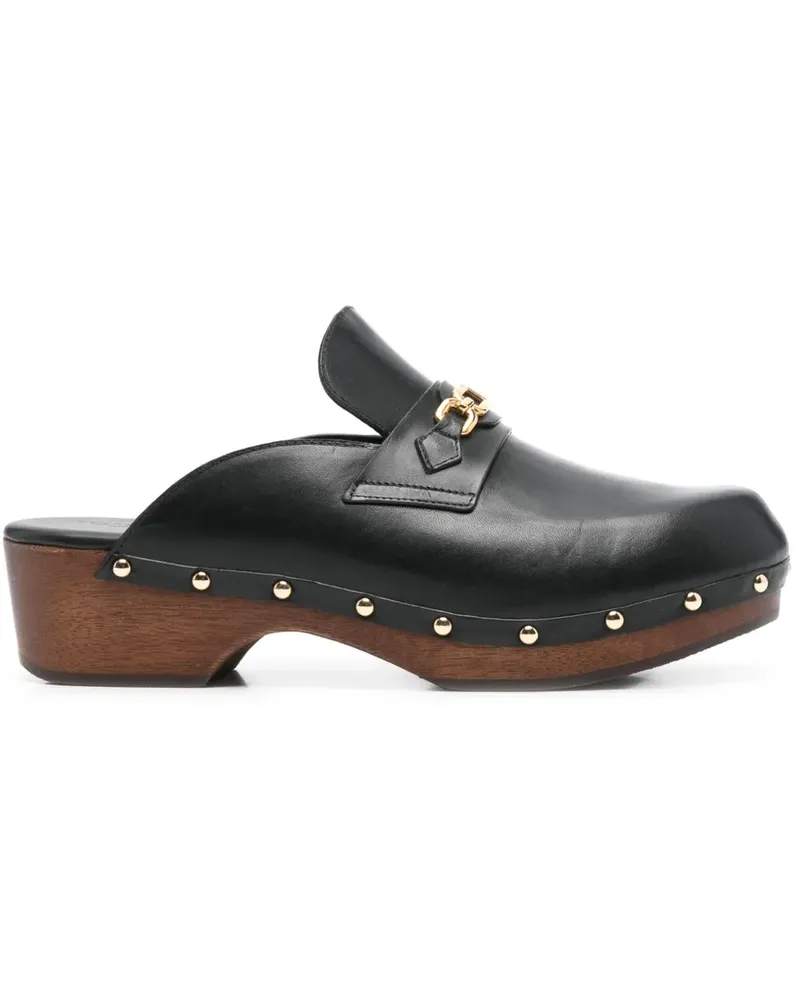 Tom Ford Mules mit Logo-Schild 50mm - Schwarz Schwarz