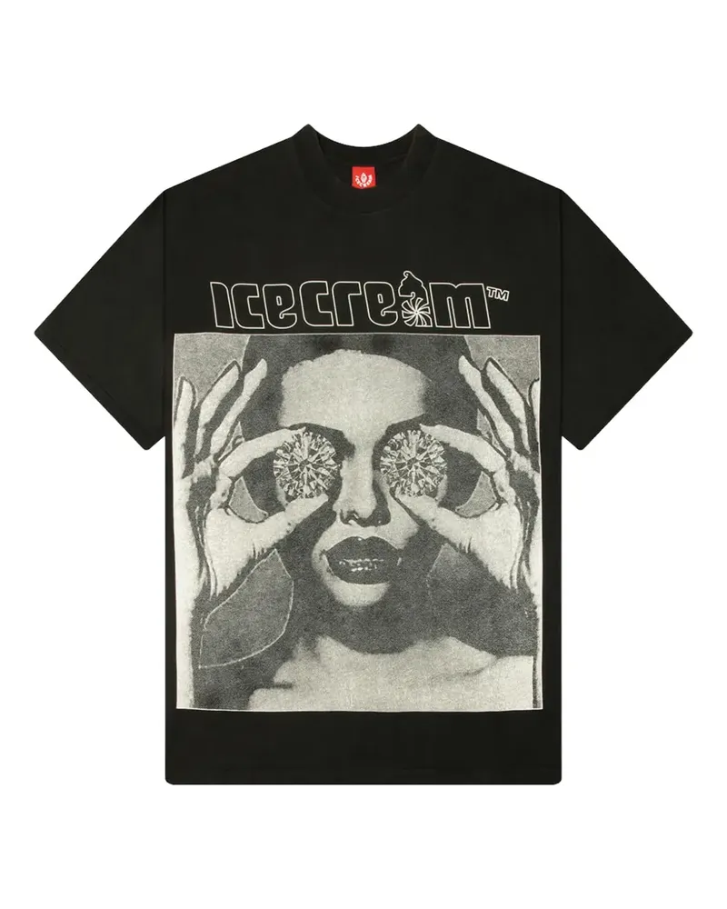 ICECREAM T-Shirt mit grafischem Print - Schwarz Schwarz