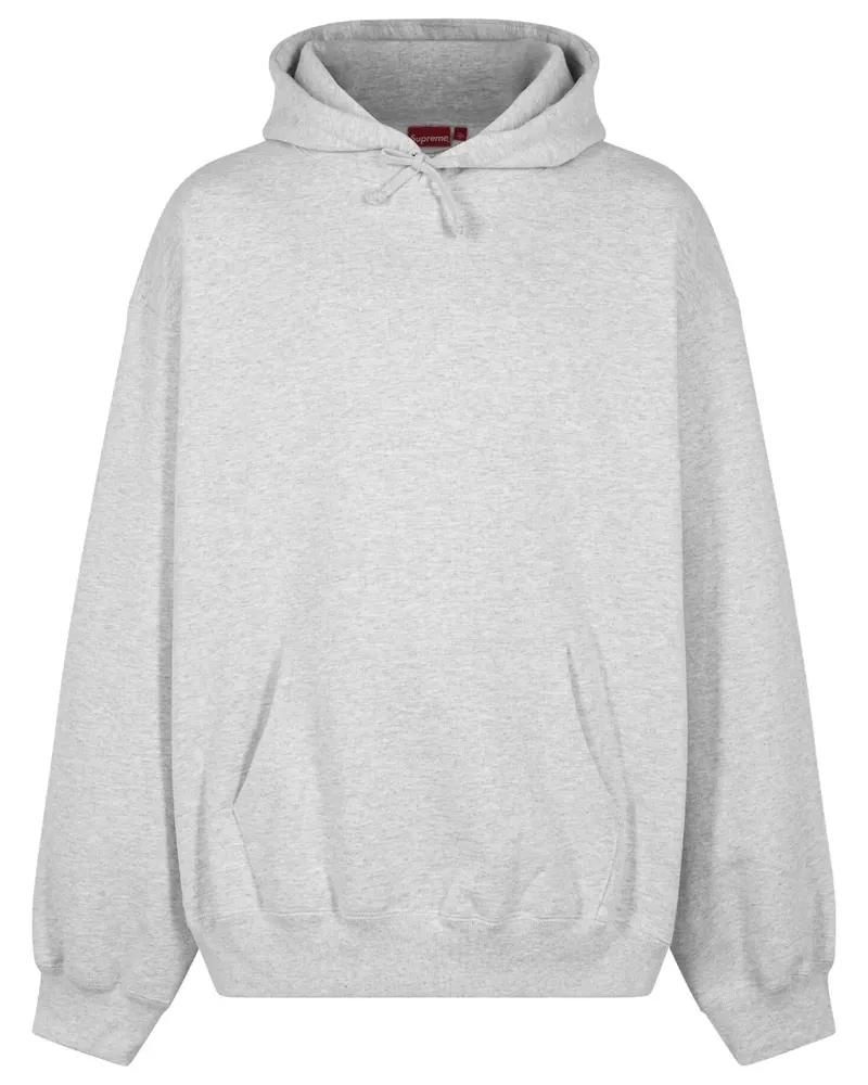 Supreme Being FW23 - Ash Grey Hoodie mit Satinapplikation - Grau Grau
