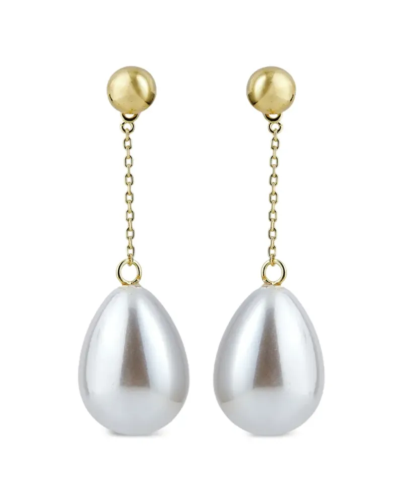 Eshvi Creolen mit Anhänger - Gold Gold