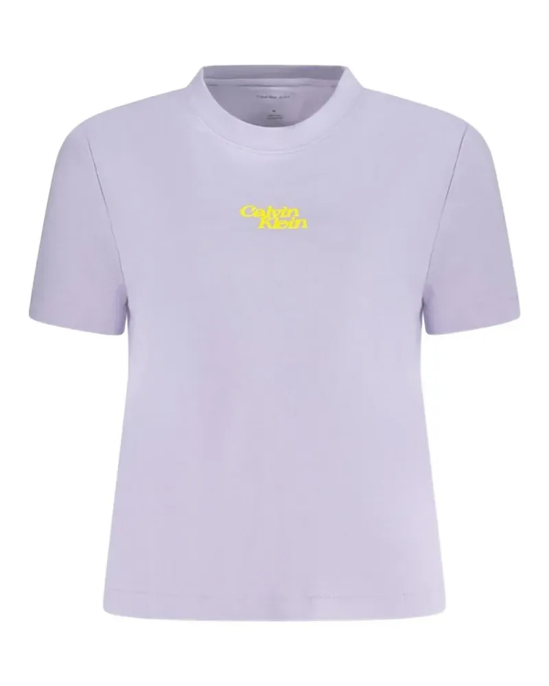 Calvin Klein logo-embroidered T-shirt - Violett Violett