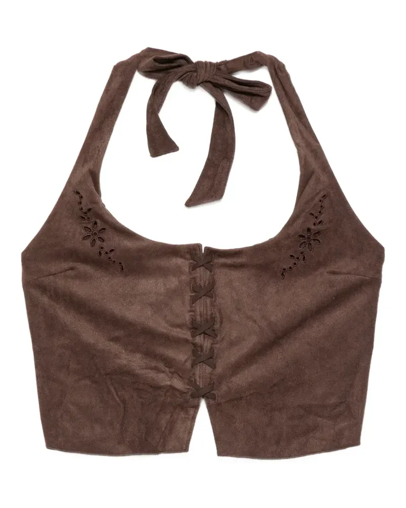 Frankies Bikinis Delilah Bikinioberteil mit Bindedetail - Braun Braun