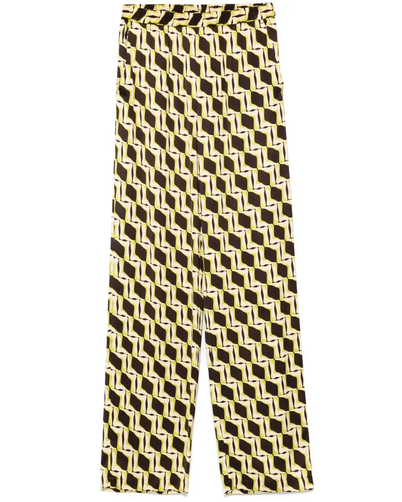 MSGM Hose mit Print - Braun Braun