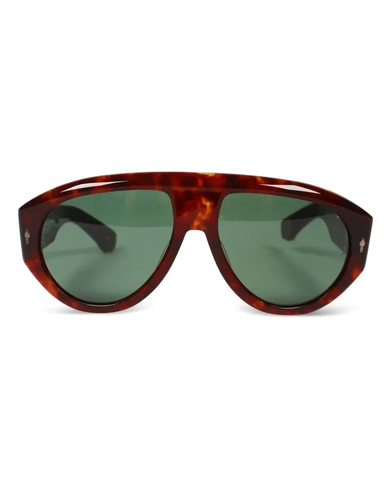 Jacques Marie Mage Sonnenbrille in Schildpattoptik - Braun Braun