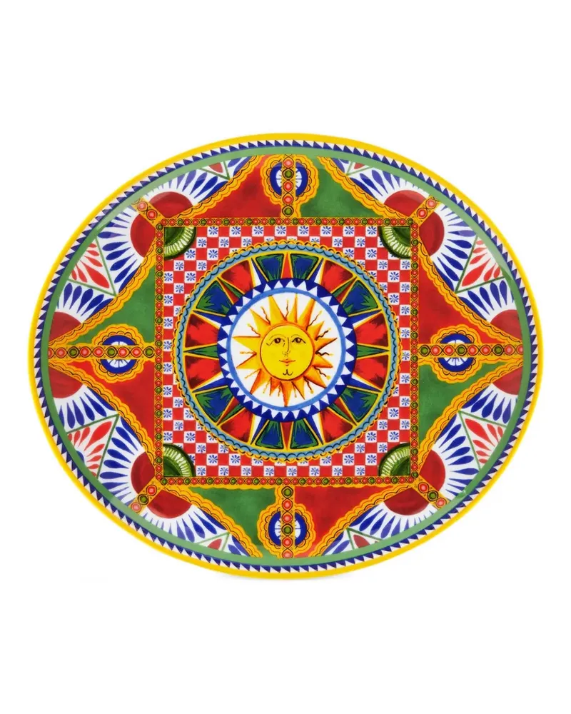 Dolce & Gabbana Teller mit Sonnen-Print - Rot Rot