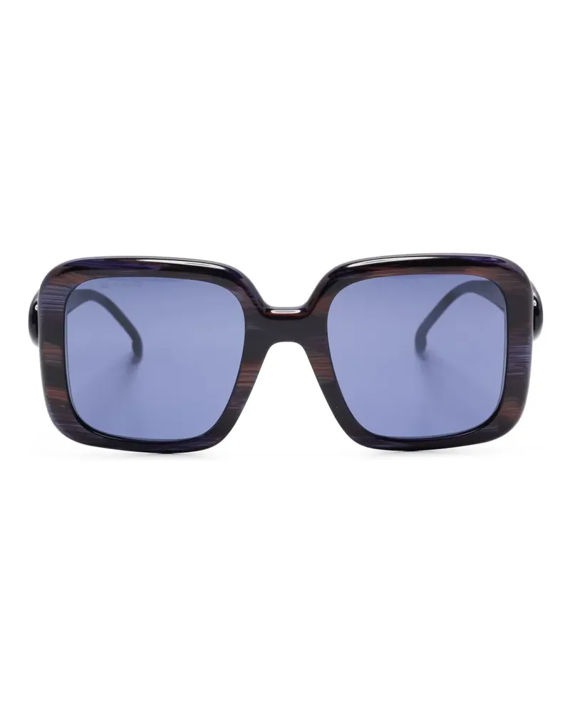 Etro Sonnenbrille mit eckigem Gestell - Schwarz Schwarz