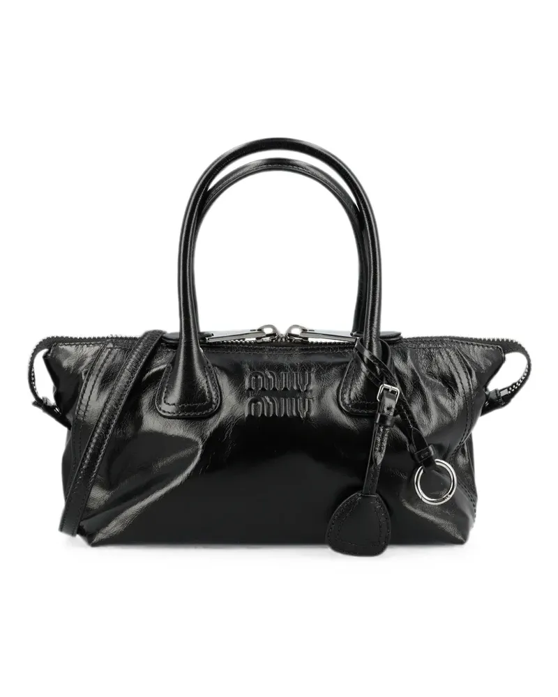 Miu Miu logo-embossed shoulder bag - Schwarz Schwarz