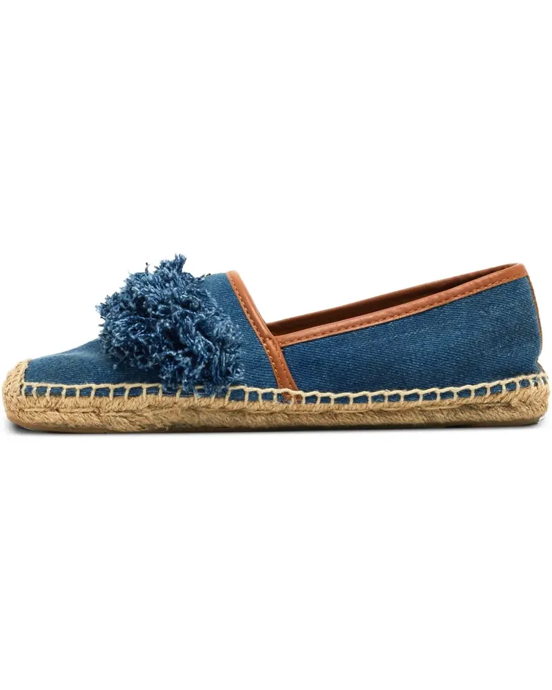 Tory Burch Pre-owned Canvas-Espadrilles mit Fransen - Blau Blau