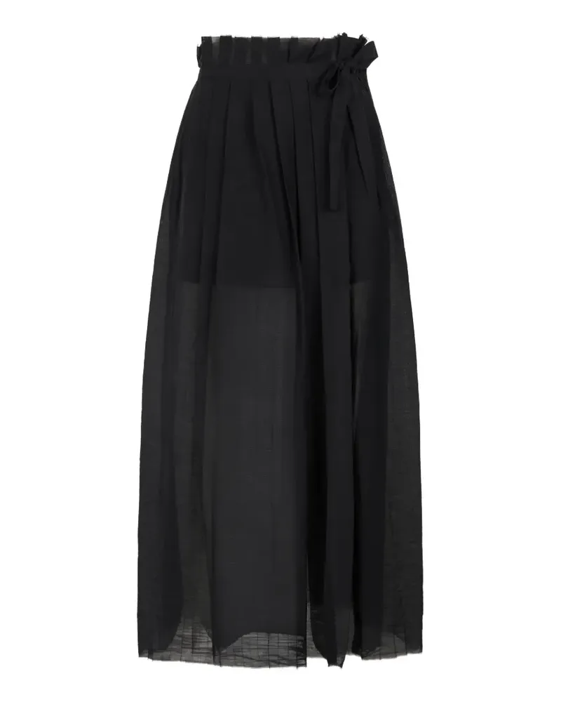 Alpha Studio ruffled-detail skirt - Schwarz Schwarz