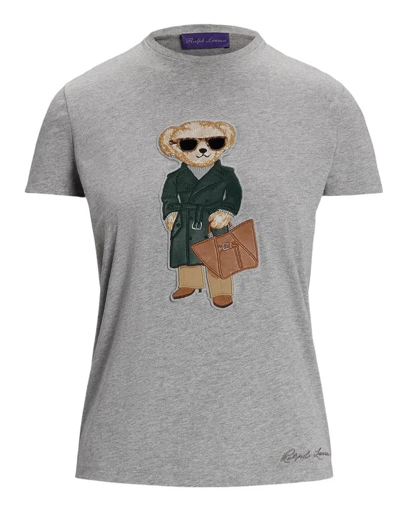 Ralph Lauren T-Shirt mit Bär-Applikation - Grau Grau