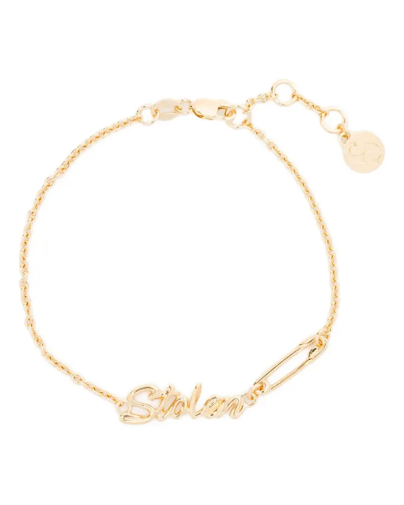 Stolen Girlfriends Club Sentimental Script bracelet - Gold Gold