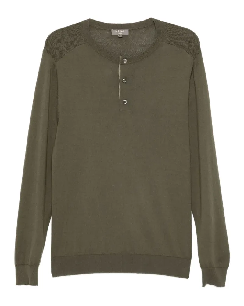 N.Peal Henley-Pullover - Grün Grün