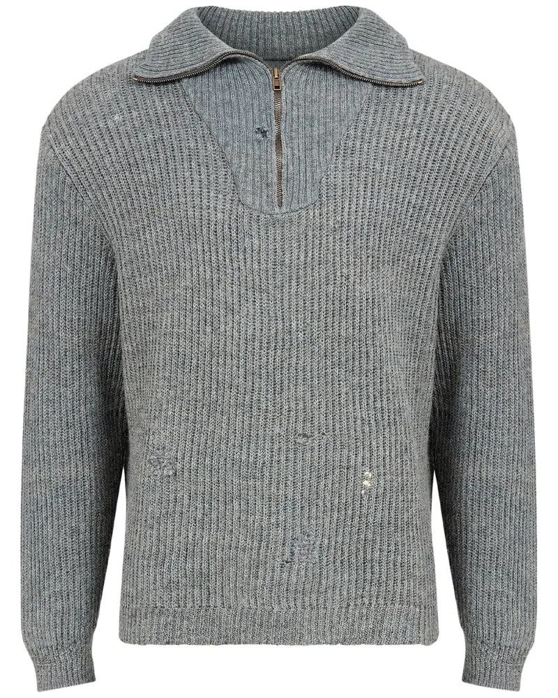 Maison Margiela Summer Shetland Pullover - Grau Grau