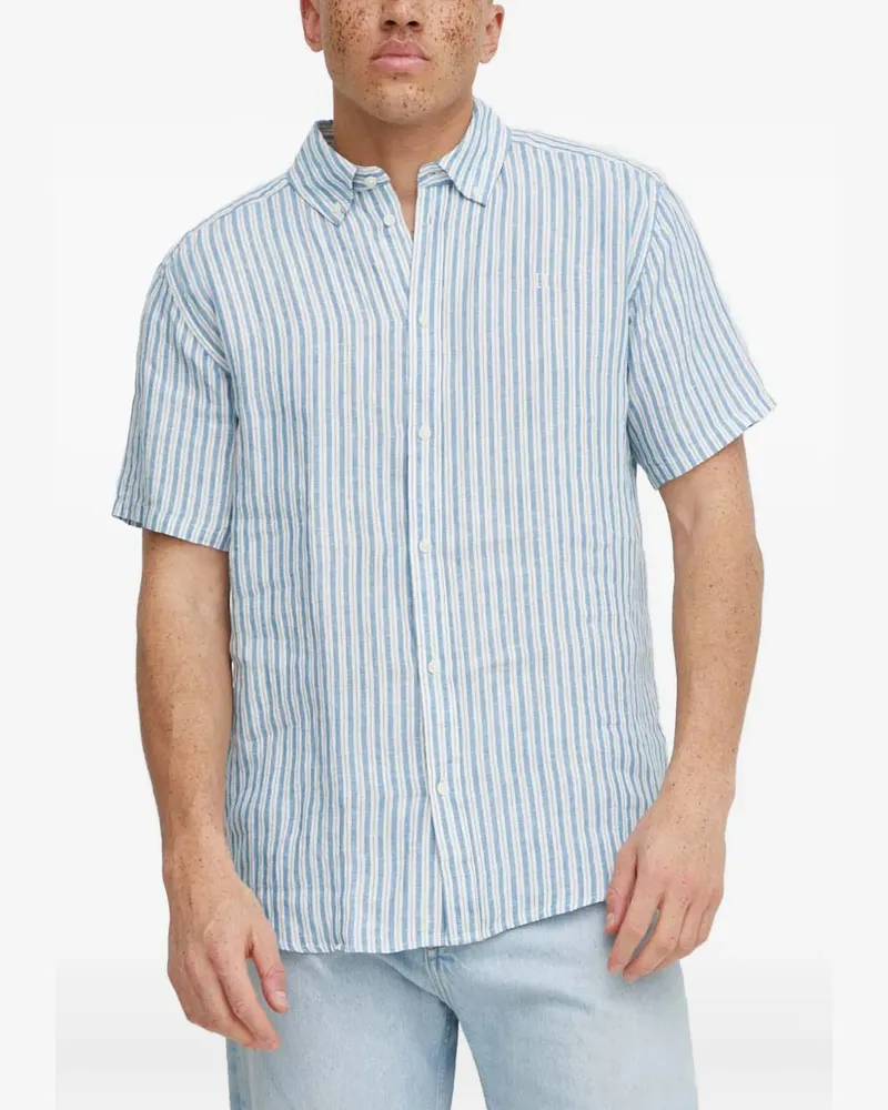 LES DEUX striped-pattern shirt - Blau Blau