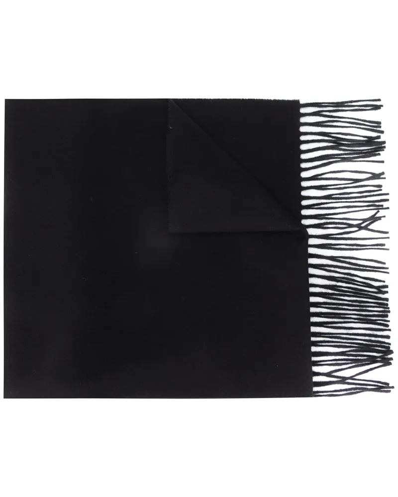 Moschino Schal mit Logo-Stickerei - Schwarz Schwarz
