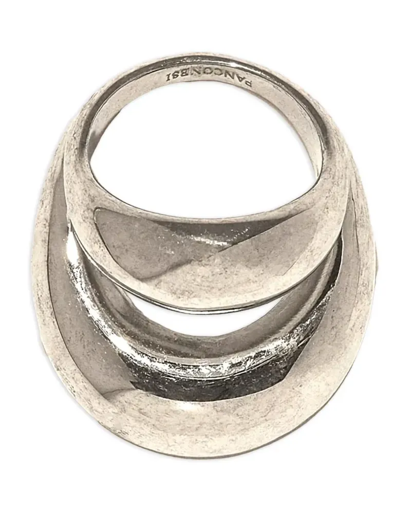PANCONESI Double Blow Up Ring - Silber Silber