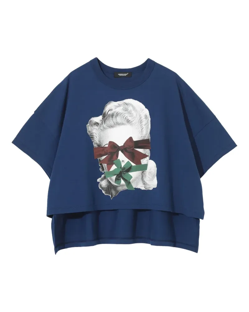 Undercover T-Shirt mit grafischem Print - Blau Blau